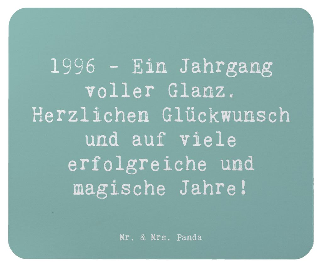 Mr. & Mrs. Panda Mouse Pad Spruch 1996 Geburtstag - Meeresbrise - Geschenk, Jahrgang, Happy Birthday, notebook mauspad, Alter, pc, besondere Anläs...