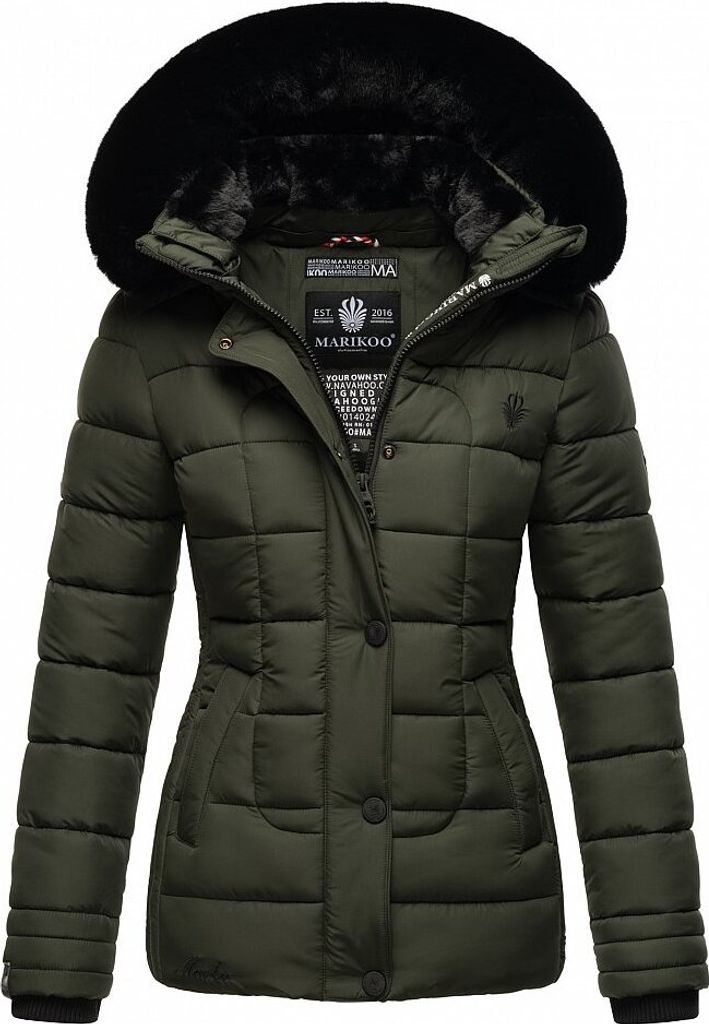 Marikoo Pakoraa Damen Winter Steppmantel Parka TaupeGrey Größe M - Gr, 159,95
