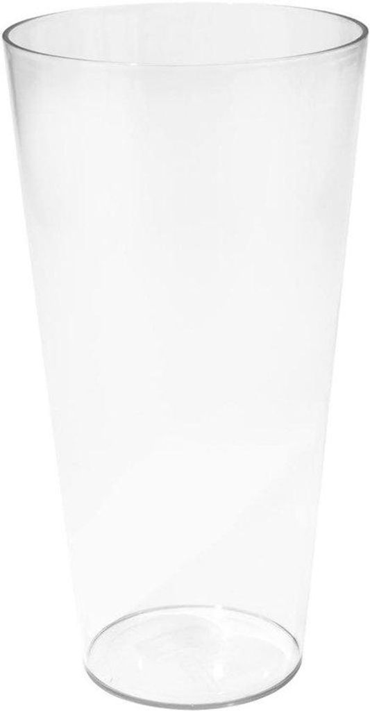 Transparenz-Topf - Pflanzentopf - Für Pflanzenzucht - Mit Abwasserrohr - 20 x 38 cm - Transparent
