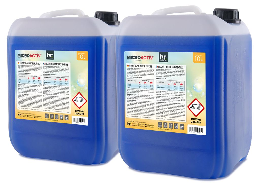 2x 10 L Microactiv® Color Waschmittel flüssig Produktbild 