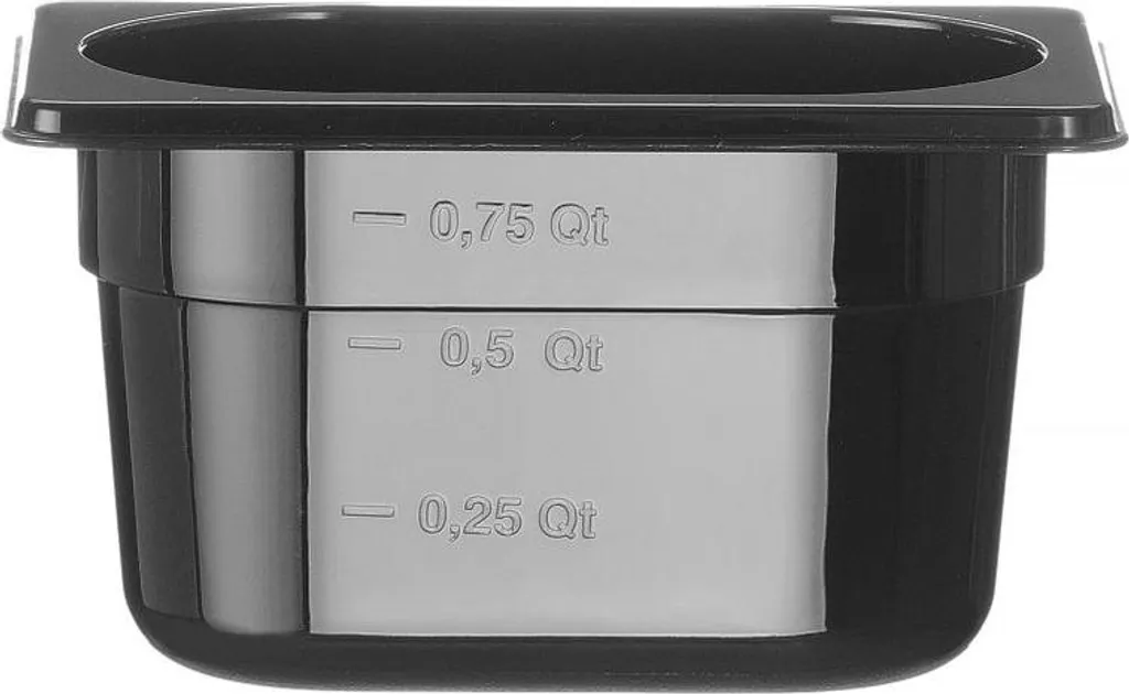 HENDI Contenitore gastronorm 1/9, GN 1/9, 1 litro, nero, 176x108x(H)100mm