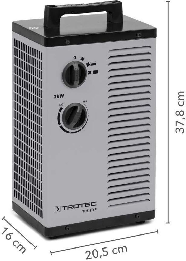 TROTEC Keramik Heizlüfter TDS 20 P Elektroheizer  3-stufig Produktbild 3