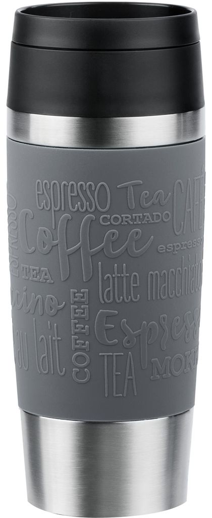 EMSA Travel Mug Classic , Grau, Edelstahl, Silikon, Produktbild 