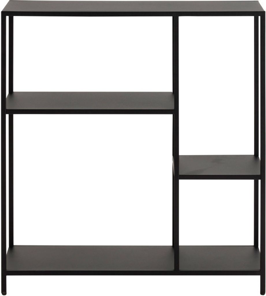 Miliboo - Design-Konsole aus schwarzem Metall L80 cm PODIUM