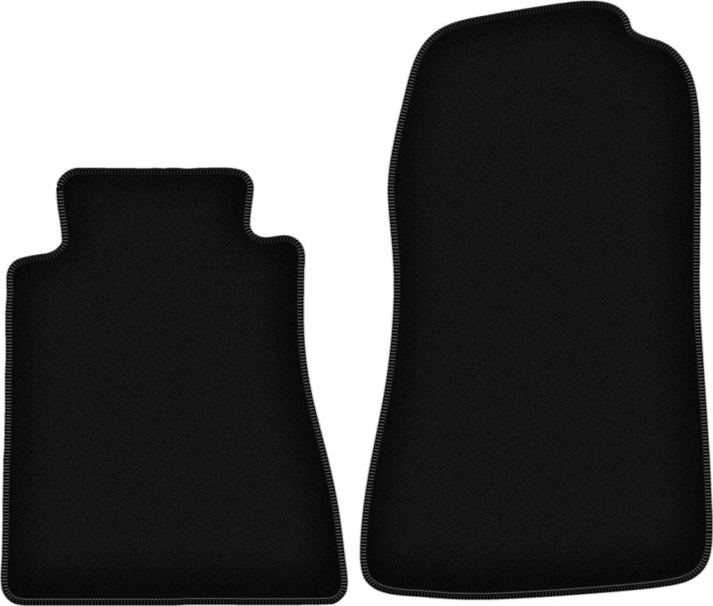 Wielganizator Velours-Autoteppiche vorne – passend für Mercedes C 190 W201 (Limousine, Bj. 1982-1993) – schwarz, passgenau, mit Befestigungen...