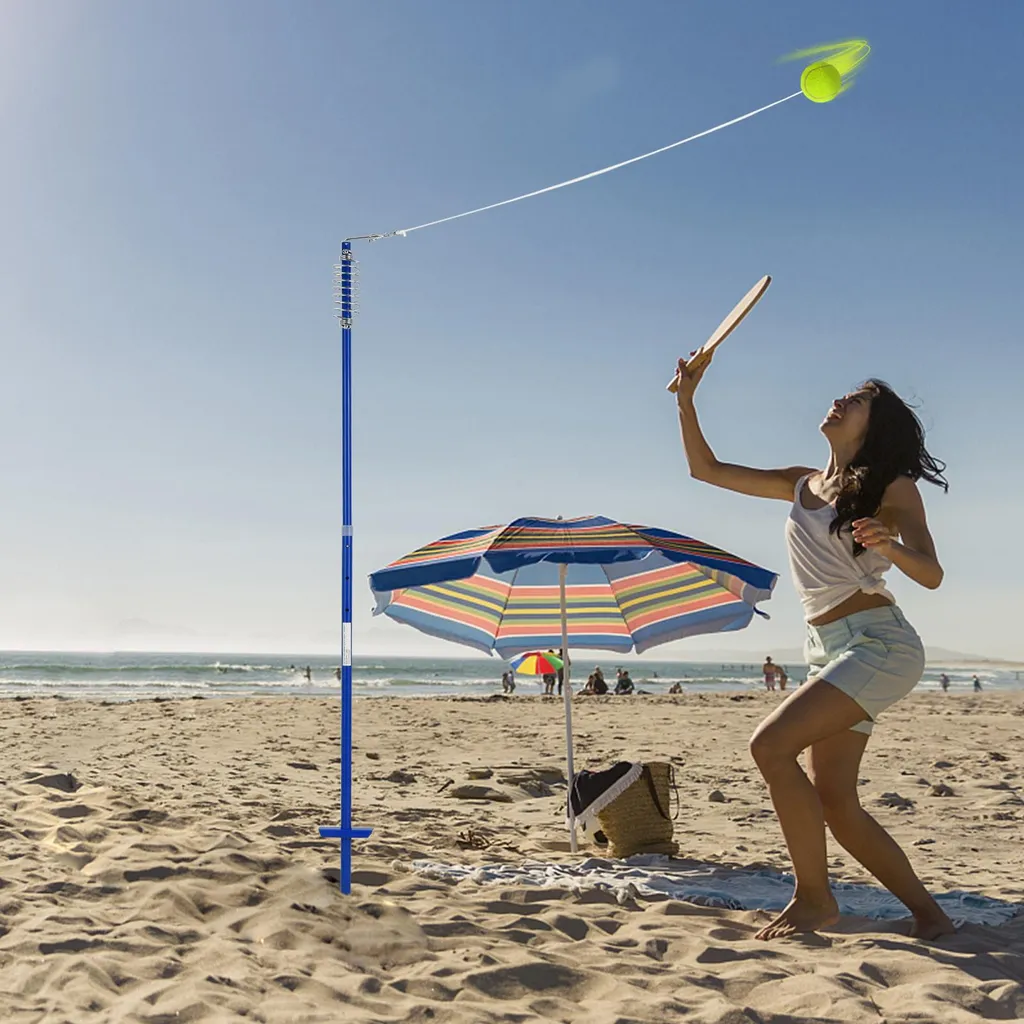 Jeu de Twistball et Tetherball Portable avec Raquettes, Réglable - 9