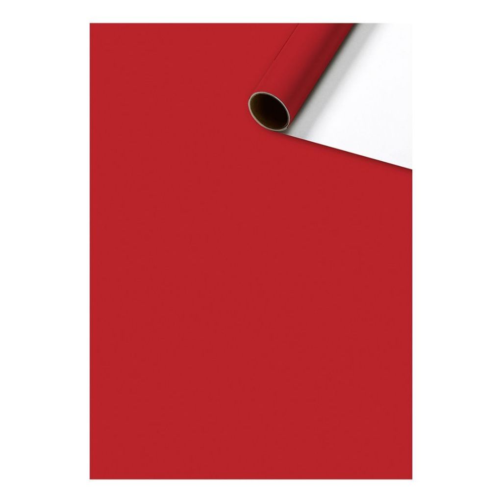 Geschenkpapier - Röllchen - 70cm x 10m - Rot - Kurzrolle - Uni Plain - Verbraucherrolle