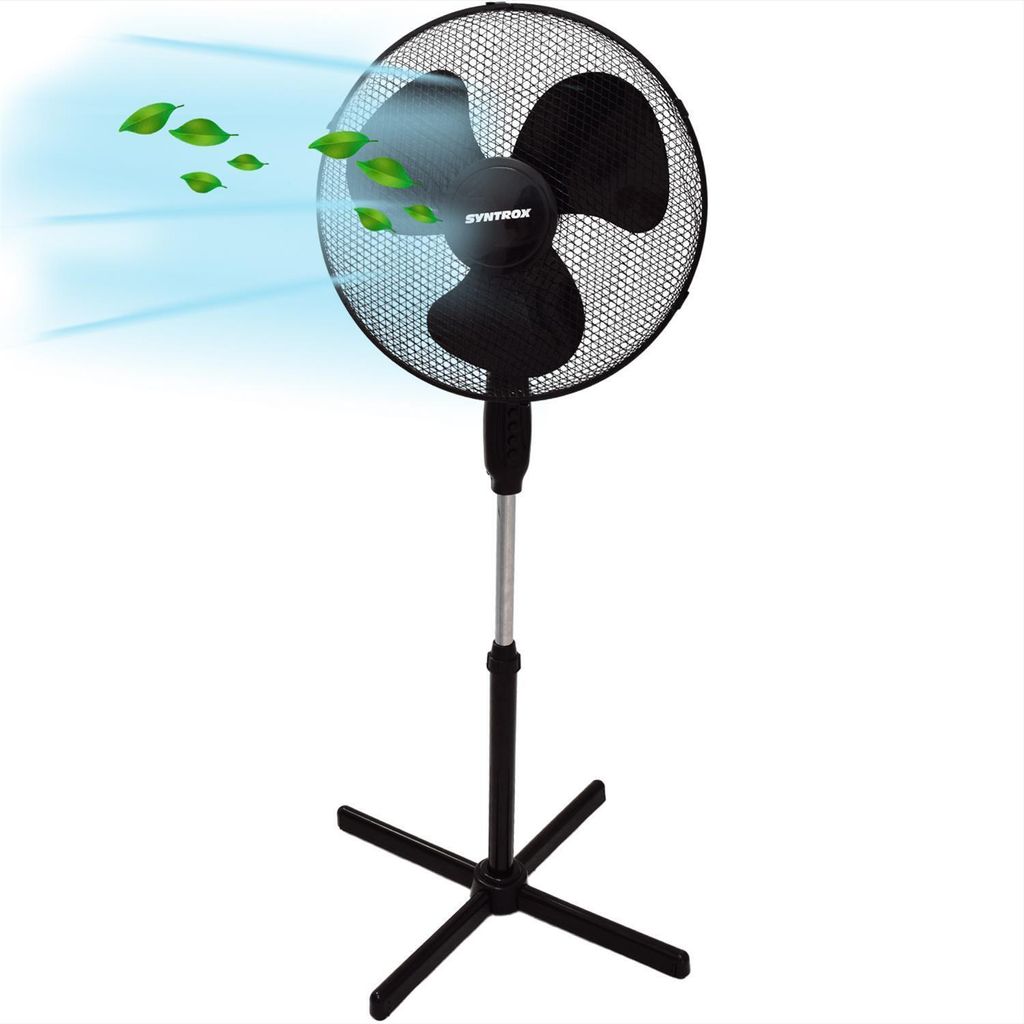 Syntrox Germany Bodenventilator Quogan 44W 3 Stufen schwarz