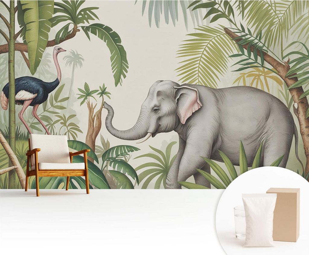 Fototapete - 416x254 cm - Tapete - Wandtapete - Wandbilder - Dekofolie - Tapete Folie - Wand - Dekoration - Wohnzimmer - Exotische Szene