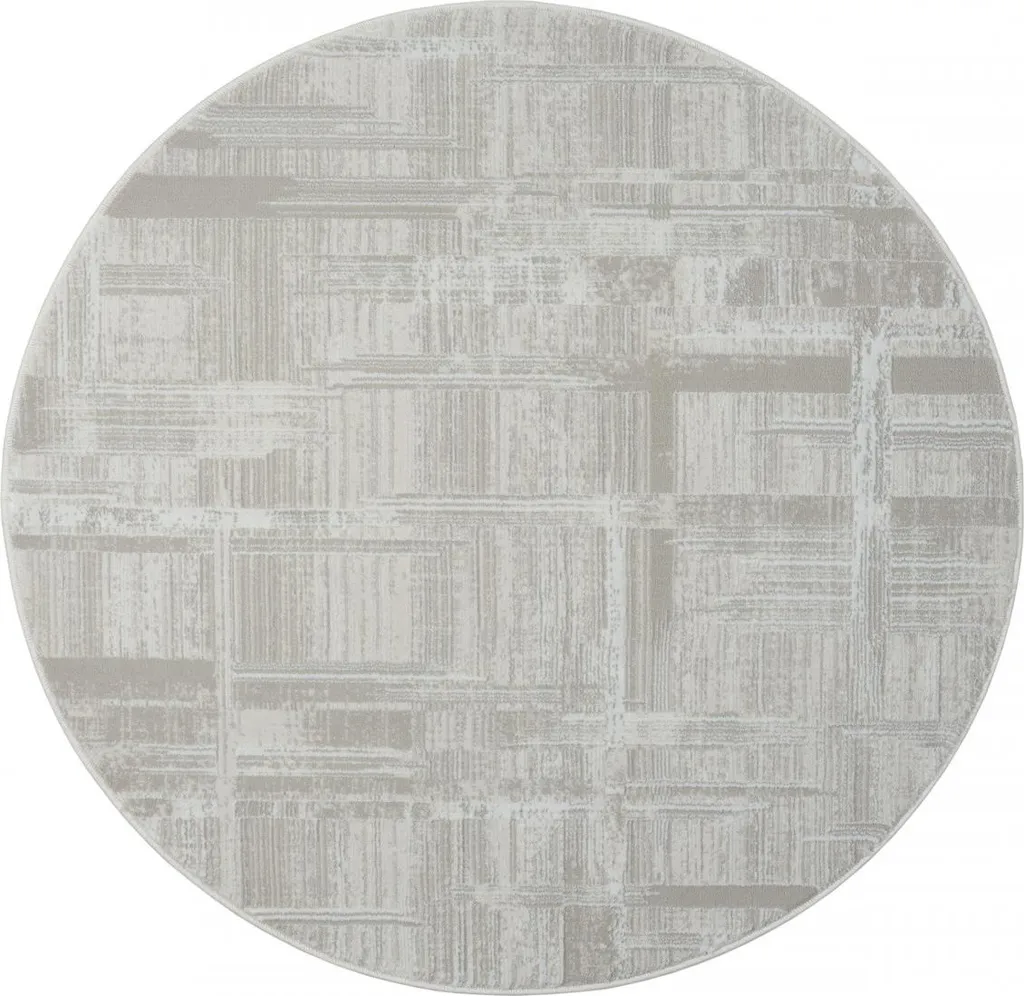 Tapis rond crème 120x120 cm My Favorite CA60026 pour salon et chambre