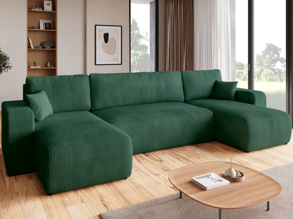 BroMARKT Ecksofa PUMI Schlaffunktion Bettkasten U-Form Produktbild 