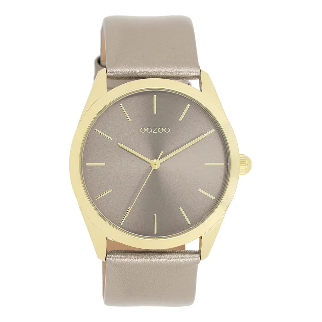Idea Regalo: Orologio Oozoo UOC11333 Donna Pelle Taupe Elegante