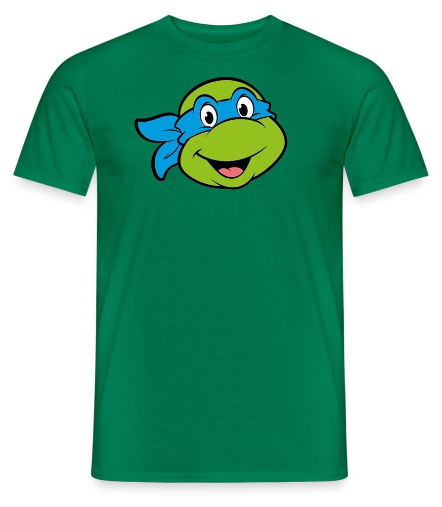 Spreadshirt Teenage Mutant Ninja Turtles Leonardo Kostüm Karneval Männer T-Shirt, XXL, Kelly Green