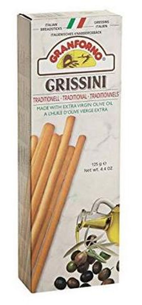 Granforno Traditionele Grissini met olijfolie, 125g, pak Productafbeelding 