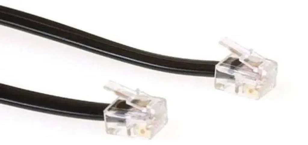 Cordon de liaison RJ12 mâle mâle 2 mètres pour téléphone et modem ACT