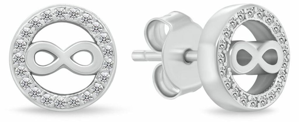 Silbersteine Infinity mit Zirkonen EA1241W