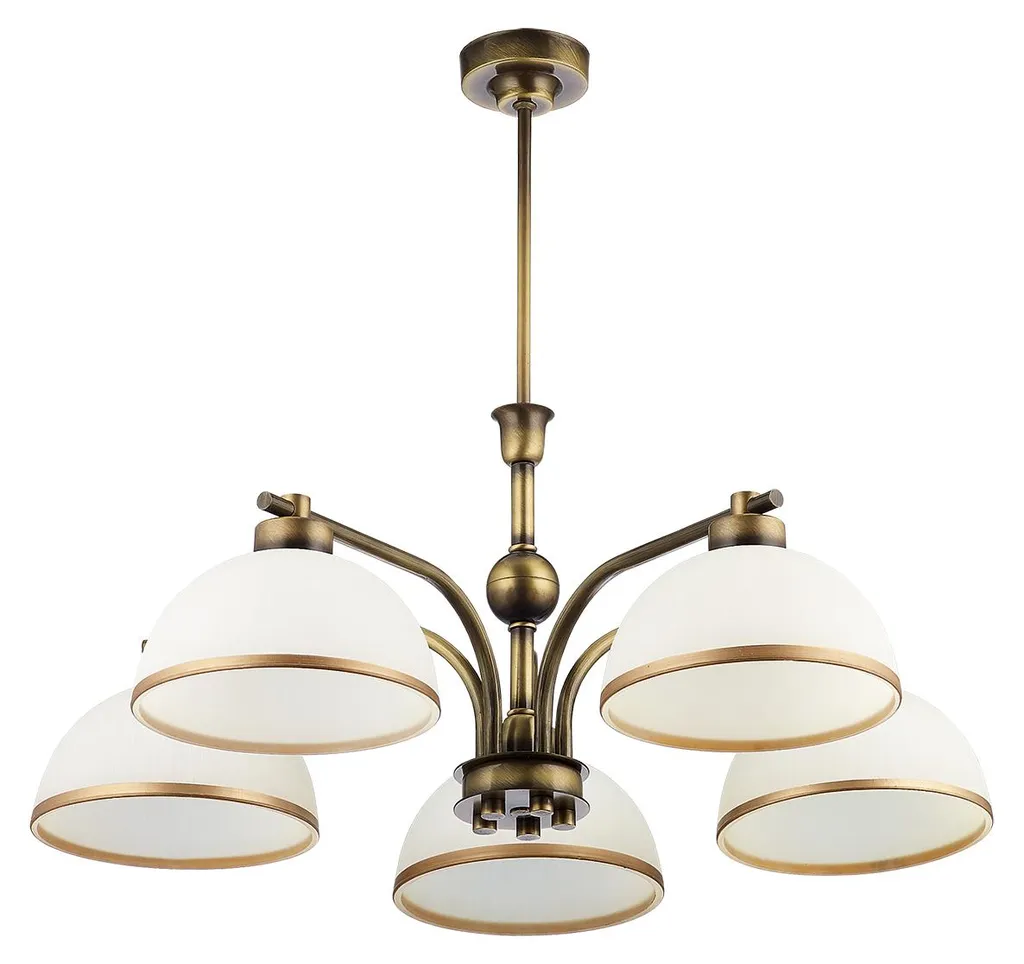 Grand Lustre de Salon Montana Laiton - Éclairage Plafond 5 Ampoules