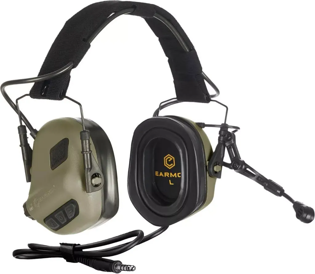 Casque Earmor M32-FG Plus vert avec réduction sonore active