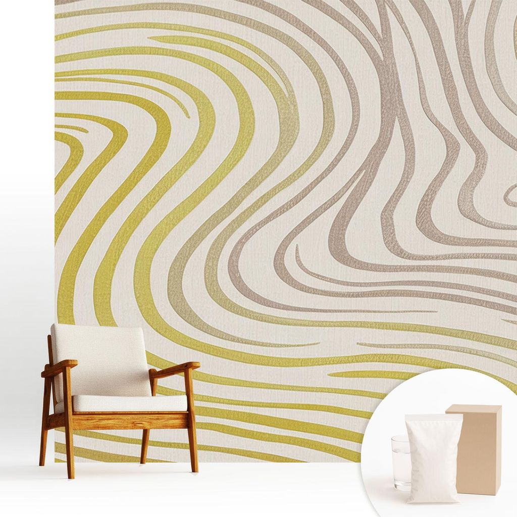 Fototapete - 250x250 cm - Tapete - Wandtapete - Wandbilder - Dekofolie - Tapete Folie - Wand - Dekoration - Wohnzimmer - Flüssige Eleganz