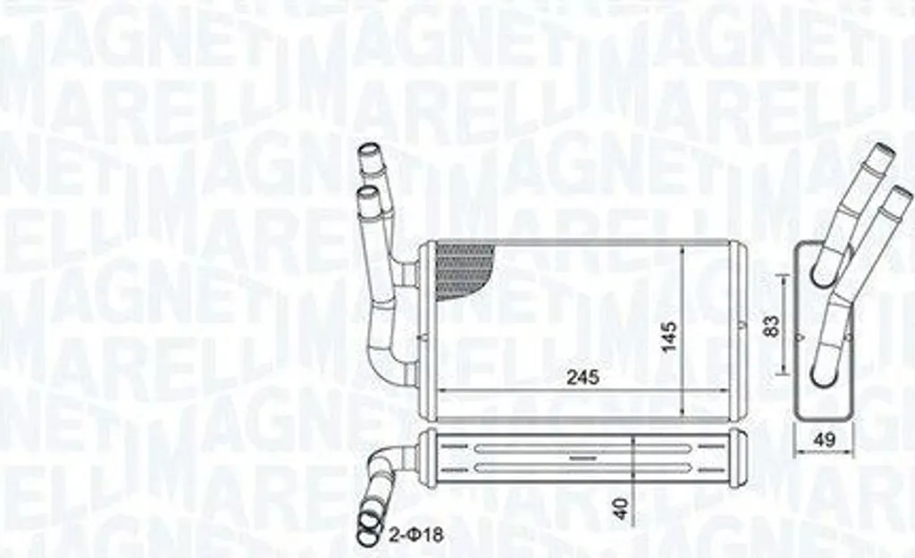 Chauffage Habitacle Efficace pour MAGNETI MARELLI 350218450000 Neuf