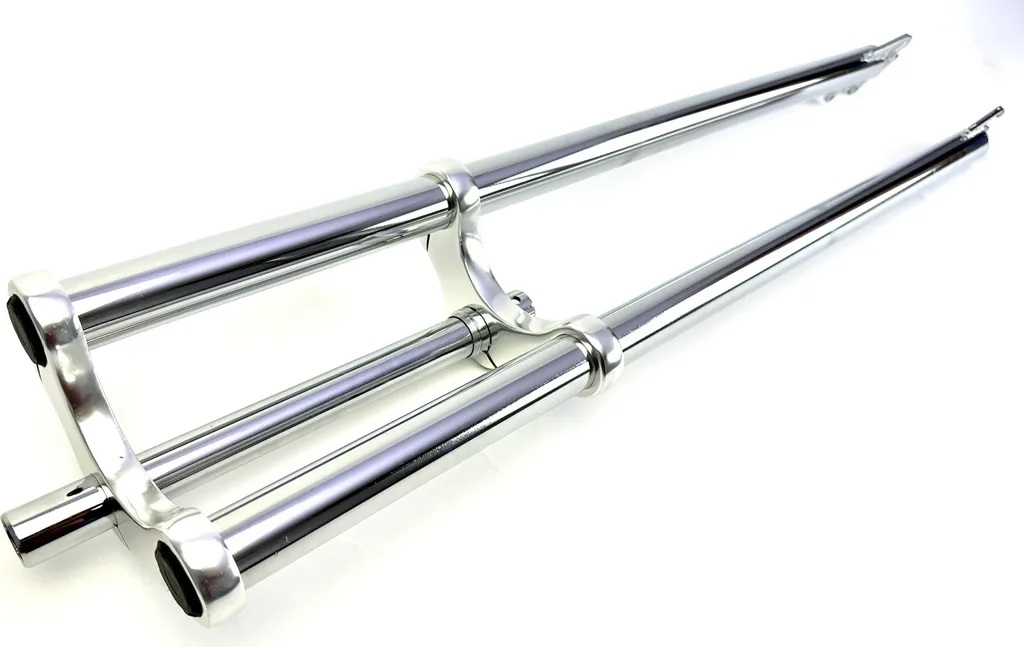 Fourche 800mm chromée à 6 ponts : remplacez votre fourche vélo 1 pouce