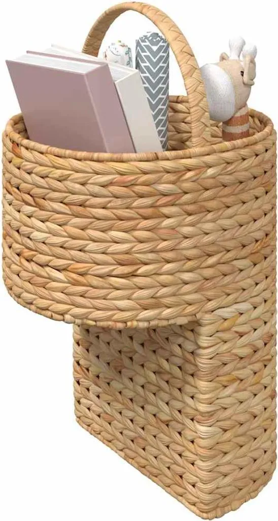 Panier d'escalier anti-encombrement en jacinthe d'eau - Solution rangement - 2
