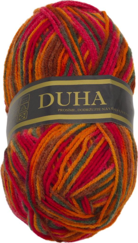 Przędza DUHA – 50 g / 150 m – pomarańczowa, brązowa, Zdjęcie produktu 