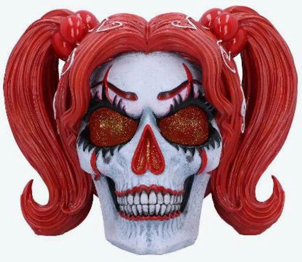 Crâne Cackle and Chaos Drop Dead Gorgeous 15 cm en Résine Peinte à la Main