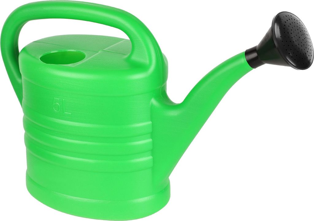 Garronda Gießkanne Gartengießkanne für Außenbereich, Bewässerung, Kunststoff Gießkannen, Giesskanne Garten Wasserspender GD-0044 (Grün, 5 Li...