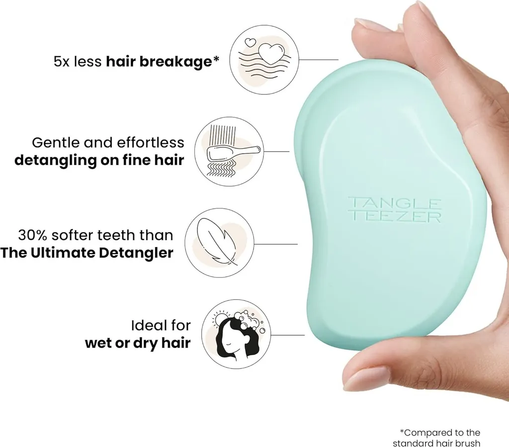 Spazzola Tangle Teezer Viola Menta: Mai Più Lacrime con i Capelli Sottili - 18