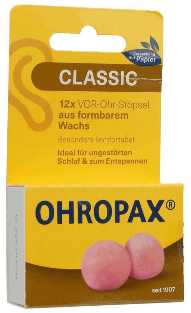OHROPAX Classic Wachs Vor-Ohr Stöpsel 12St PZN 19412596 Produktbild 