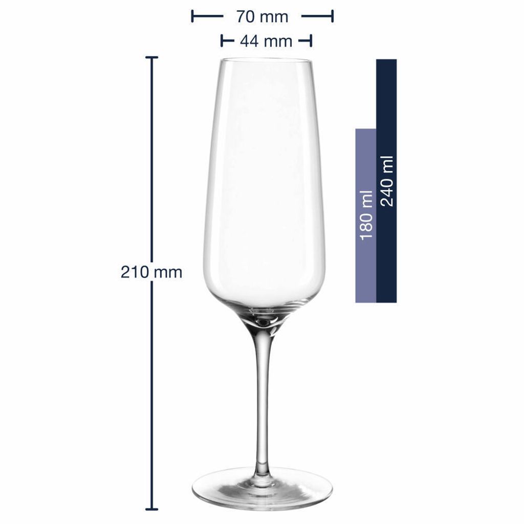 Leonardo Sektglas Cesti, Sekt Glas, Champangerglas, Champagner, Kristallglas, 240 ml, 061964