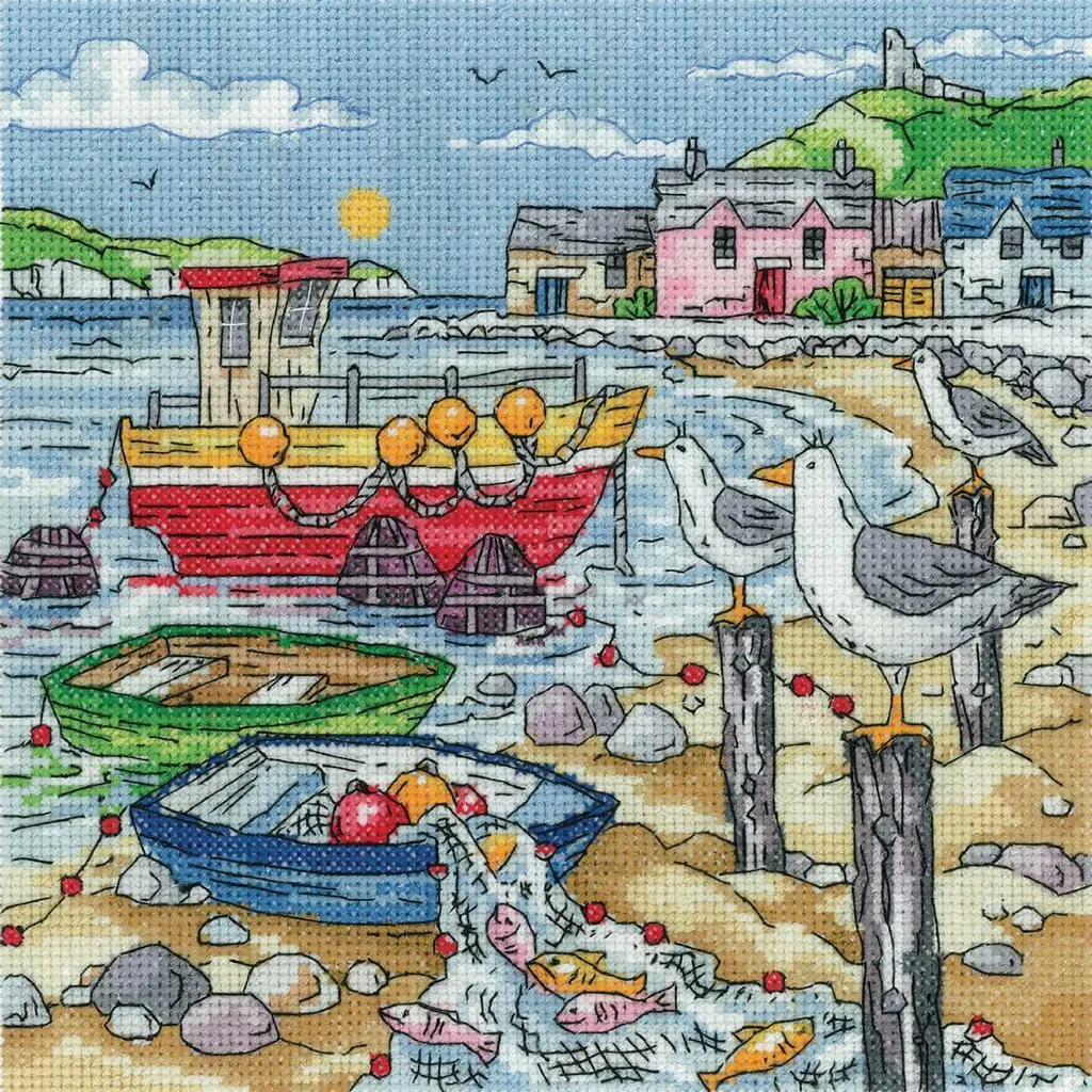 Kit Broderie Heritage Observer la Baie sur Toile Aida BSBW1626-A