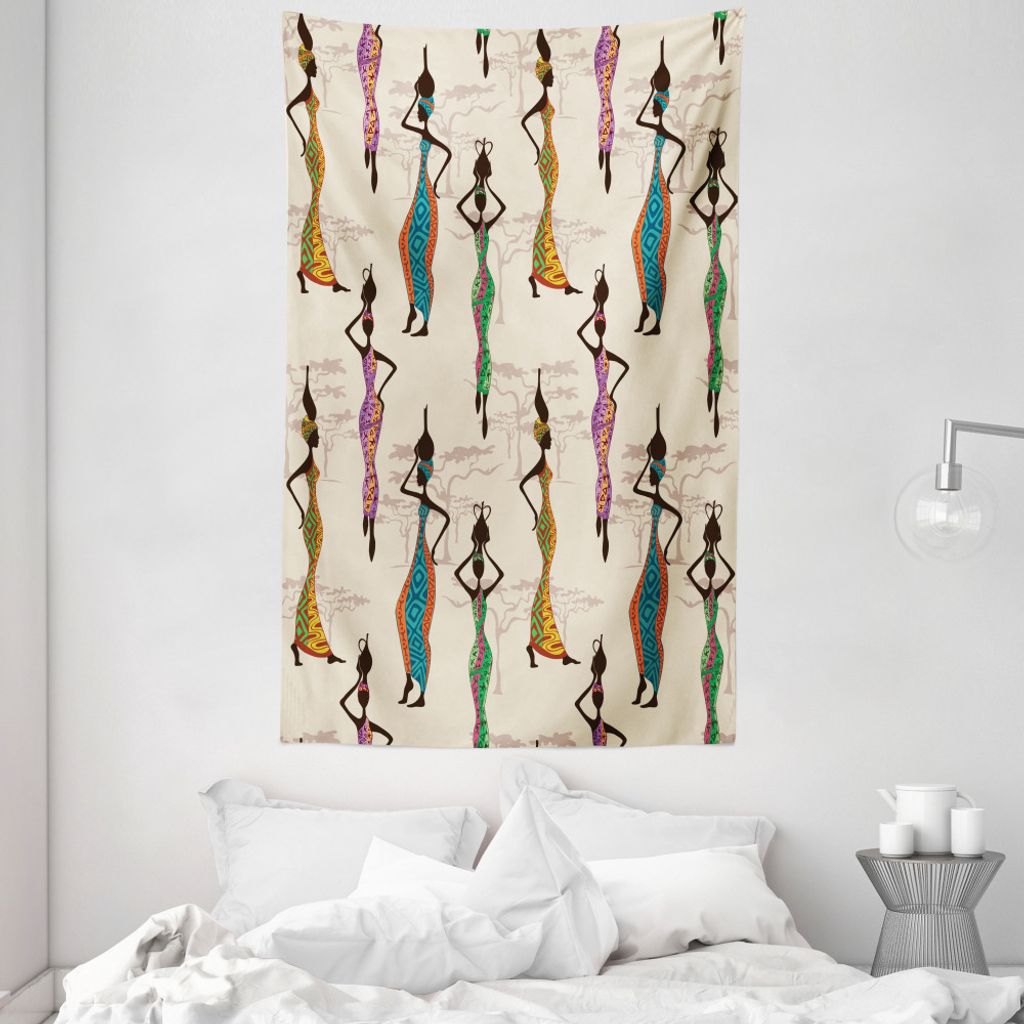 ABAKUHAUS Afro Wandteppich und Tagesdecke, Vintage Loval Traditional aus Weiches Mikrofaser Stoff Waschbar ohne Verblassen Digitaldruck, 140 x 230 ...