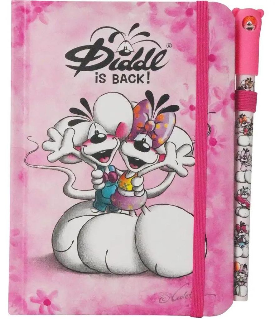 Diddl Notizbuch A6 mit Stift, rosa - K1 Produktbild 