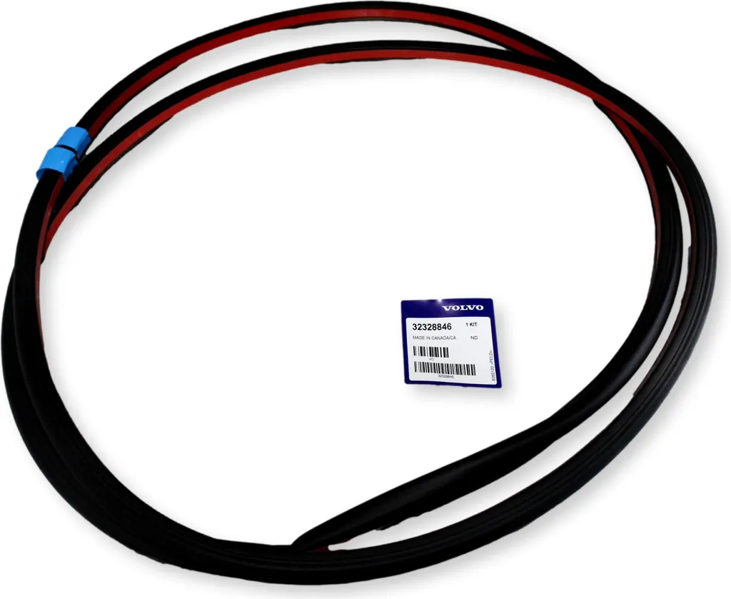 Joint d'étanchéité en caoutchouc porte arrière Volvo S60 32328846 Noir
