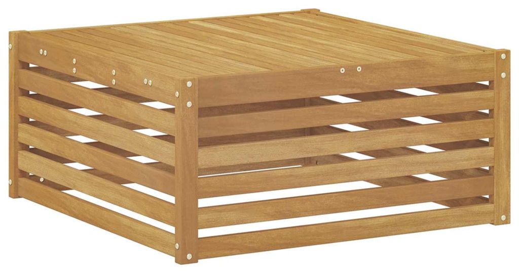 Tisch für Outdoor Massivholz Akazie Weiß 79 x 79 x 37 cm