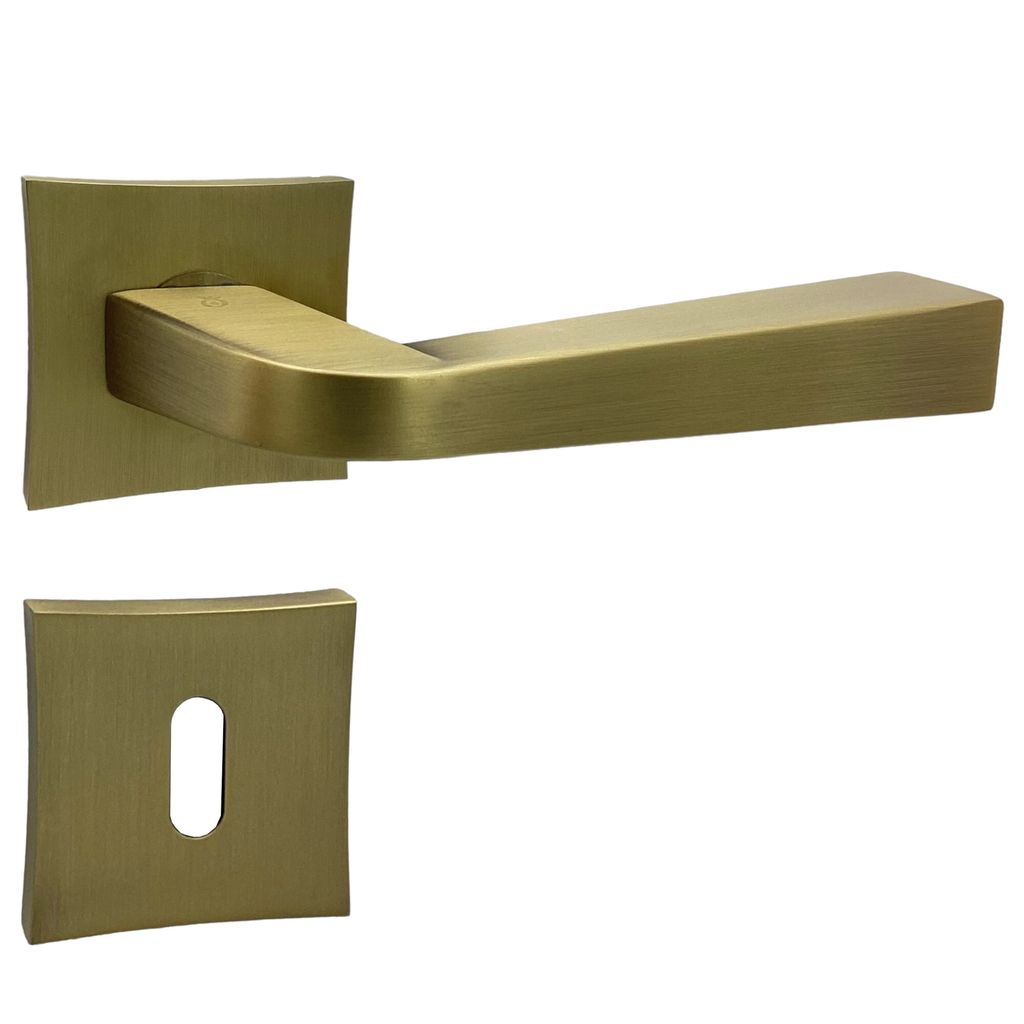 DOMINO Türgriff Drückergarnitur BB-Buntbart Set | Türklinke für Zimmertür, Bürotür, Kellertür & Innentür | Aluminium | Bronze Matt | ANDY-...