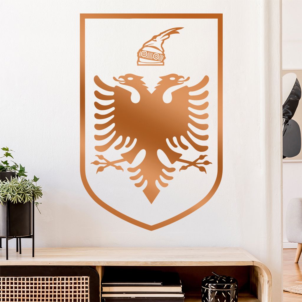 Albanien Wappen Wandtattoo Wandaufkleber Wall Sticker - Dekoration, Küche, Wohnzimmer, Schlafzimmer, Badezimmer
