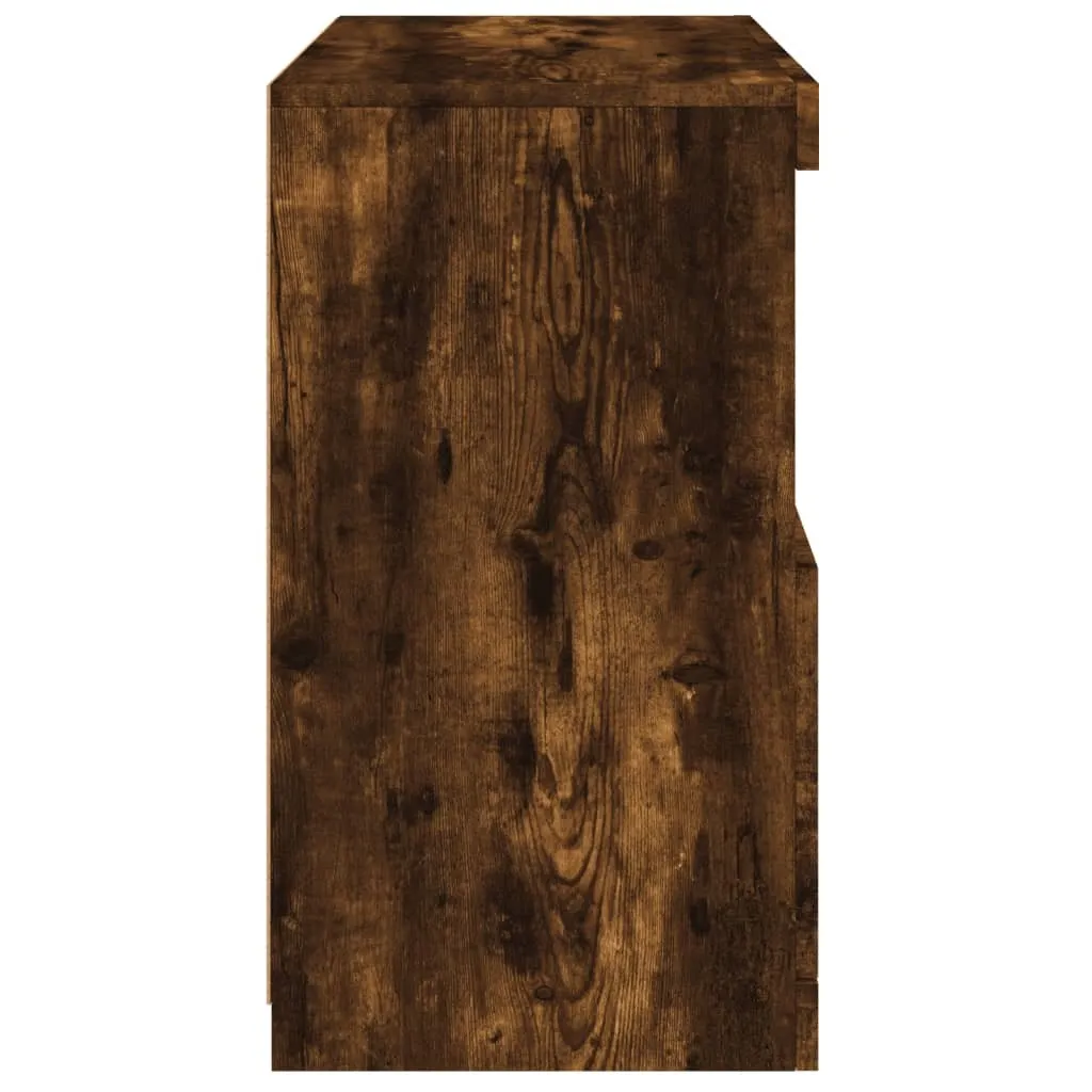 Credenza moderna - Credenza con LED Rovere Fumo 42,5x34x100cm