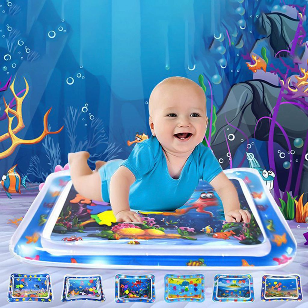 Baby Wasserkissen Spielmatte Aufblasbare Spielzeug Früherzieh Bauch-Zeit-Seewelt 