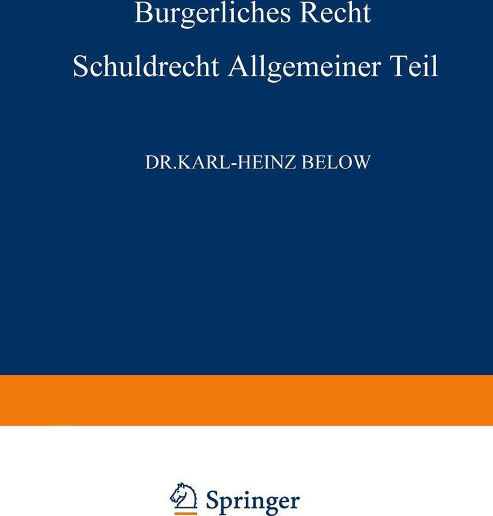 Bürgerliches Recht Schuldrecht, Allgemeiner Teil