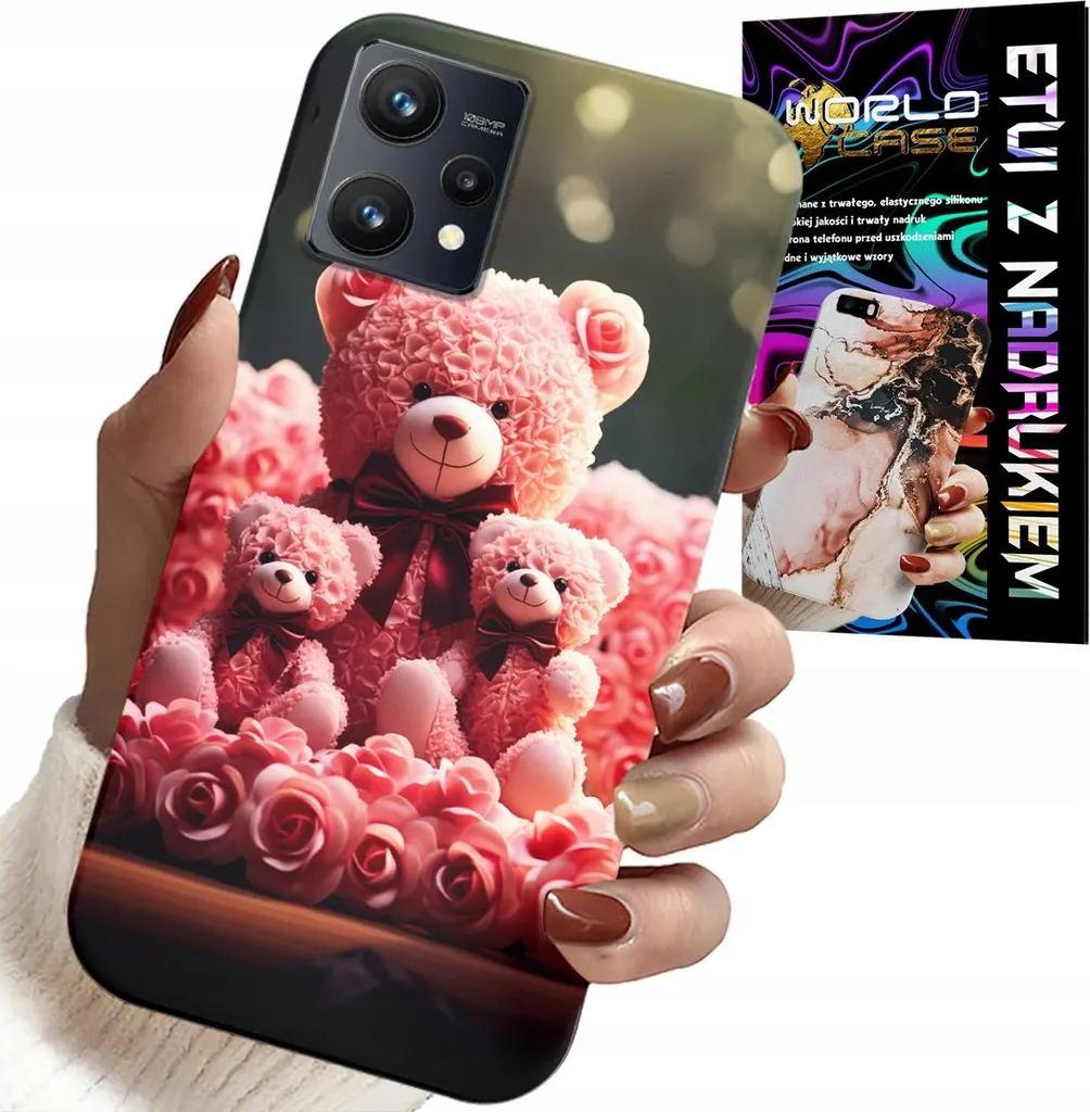 Offerta Cover Realme 9 Pro + Pellicola | Orsetti Rosa Famiglia