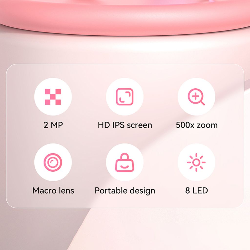 1080P mini mikroskop pro děti, 500x přenosná kapesní lupa, Obrázek produktu 9