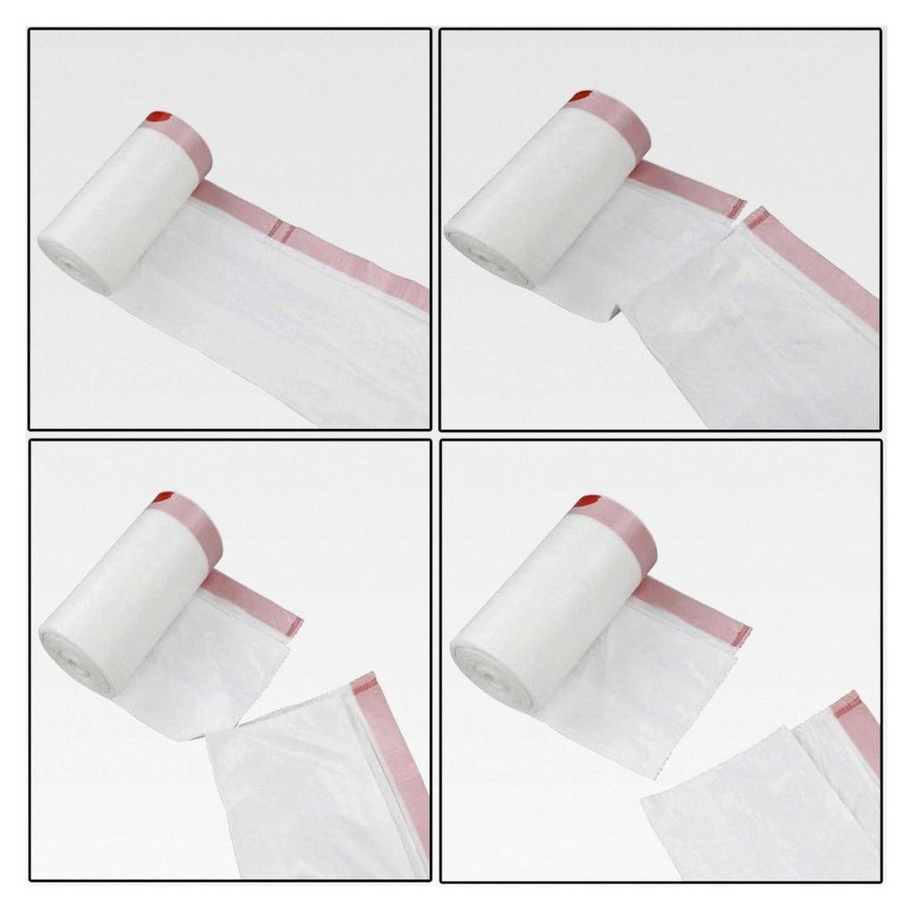 Rolle mit 120 Müllsäcken, Weiß, 10 l