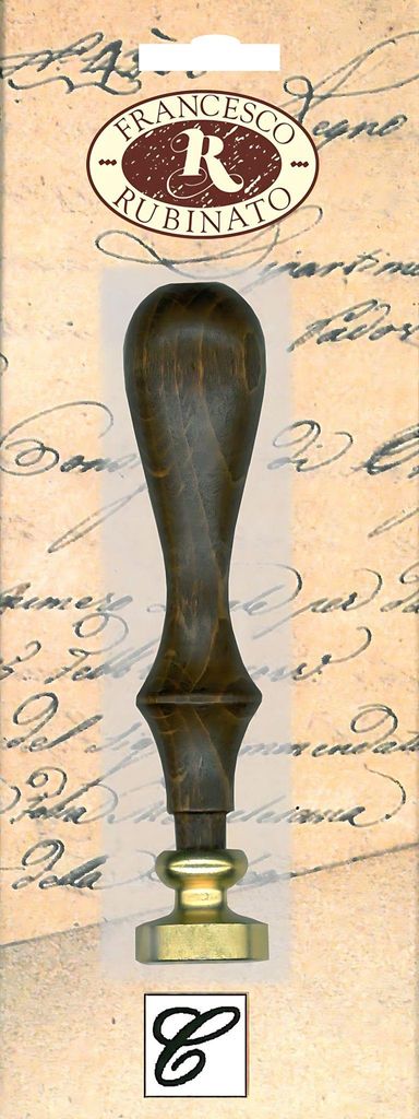 Rubinato Messingsiegel Alphabet, Holzgriff CØ 20 mm, 9,5 cm, SB-Verpackung