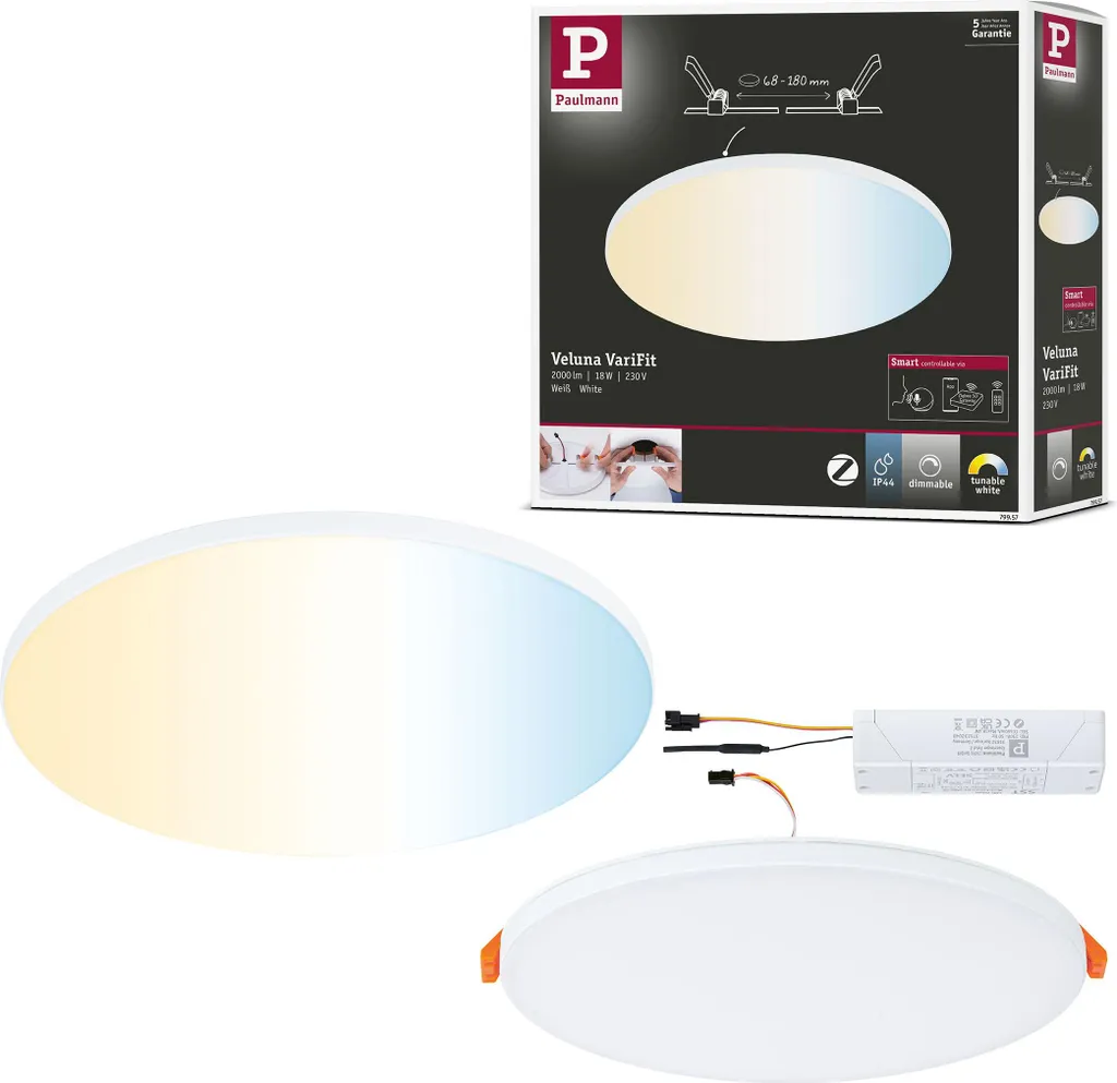 Dettagli Tecnici Paulmann Veluna Edge VariFit: Efficienza LED IP44