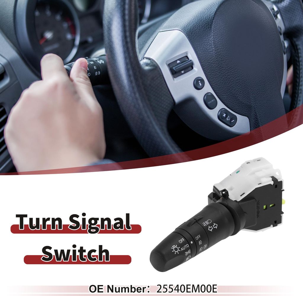 Nr.25540-EM00E/25540EM00E Blinkerschalter für Nissan Frontier 2007-2021 Multifunktions-Kombischalter Schwarz Kunststoff 1 Stück