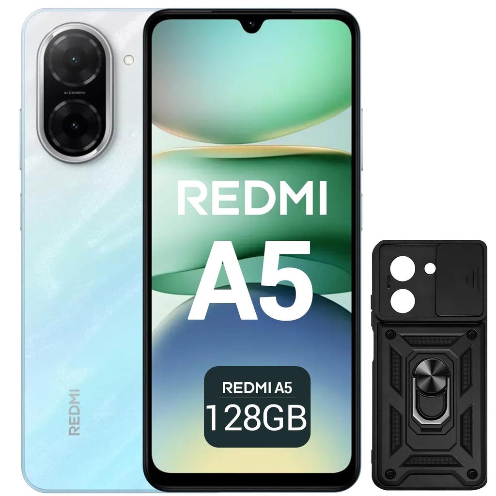 Xiaomi Redmi A5 Dual Sim 128GB, 4GB RAM,Blue,Comes with Phone Case