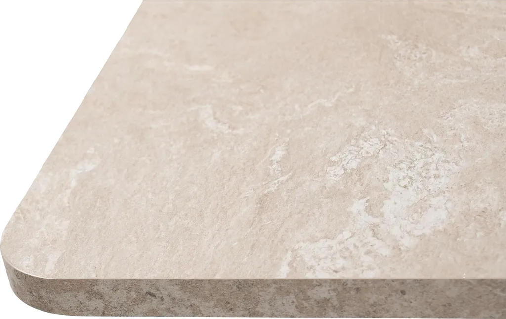 Grande table de repas extensible bois et effet pierre travertin 200cm - 10